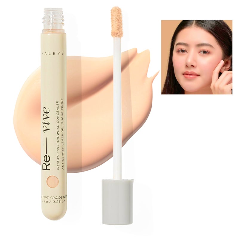 HALEYS Weightless Longwear Concealer FairLight  Neutral Revive Medium to Full Coverage Gripping Concealer AllDay Wear Spot Concealing Brightens Streakfree Lightdiffusing VCF
